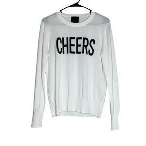 Alex Marie White 'Cheers' Crew Neck Long Sleeve Sweater Sz M